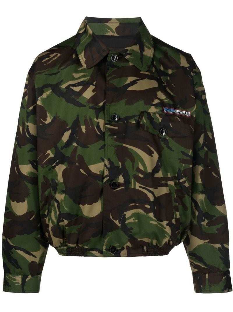 camouflage-print button-fastening jacket - 1