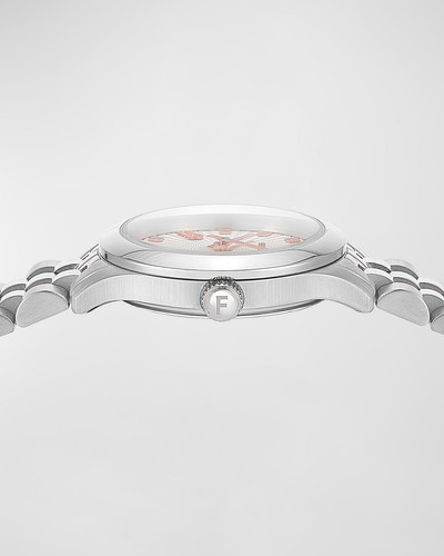FERRAGAMO 25mm Ferragamo Duo Mini Watch with Silver Dial, Stainless Steel outlook