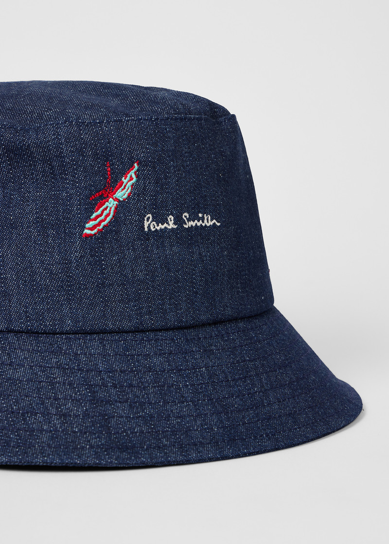 Paul Smith 'Little Beasts' Denim Bucket Hat outlook