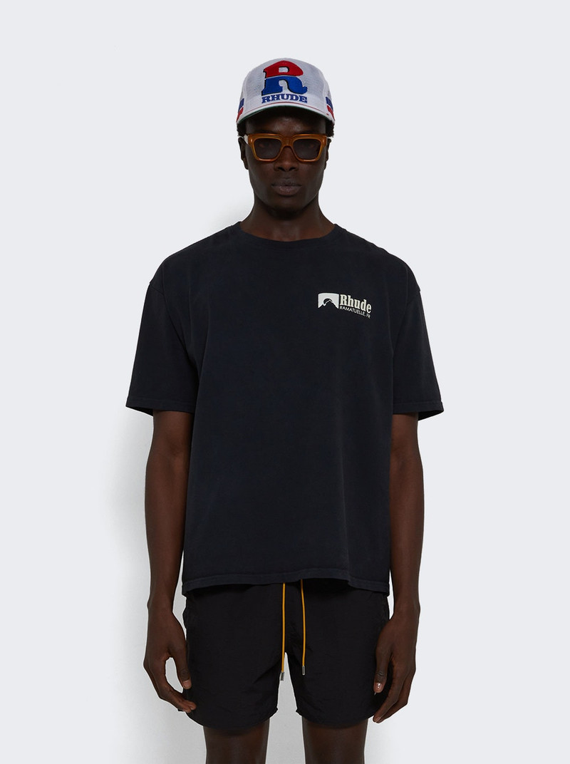 Rhude Ramatuelle Intl Racing Tee Vintage Black And White outlook