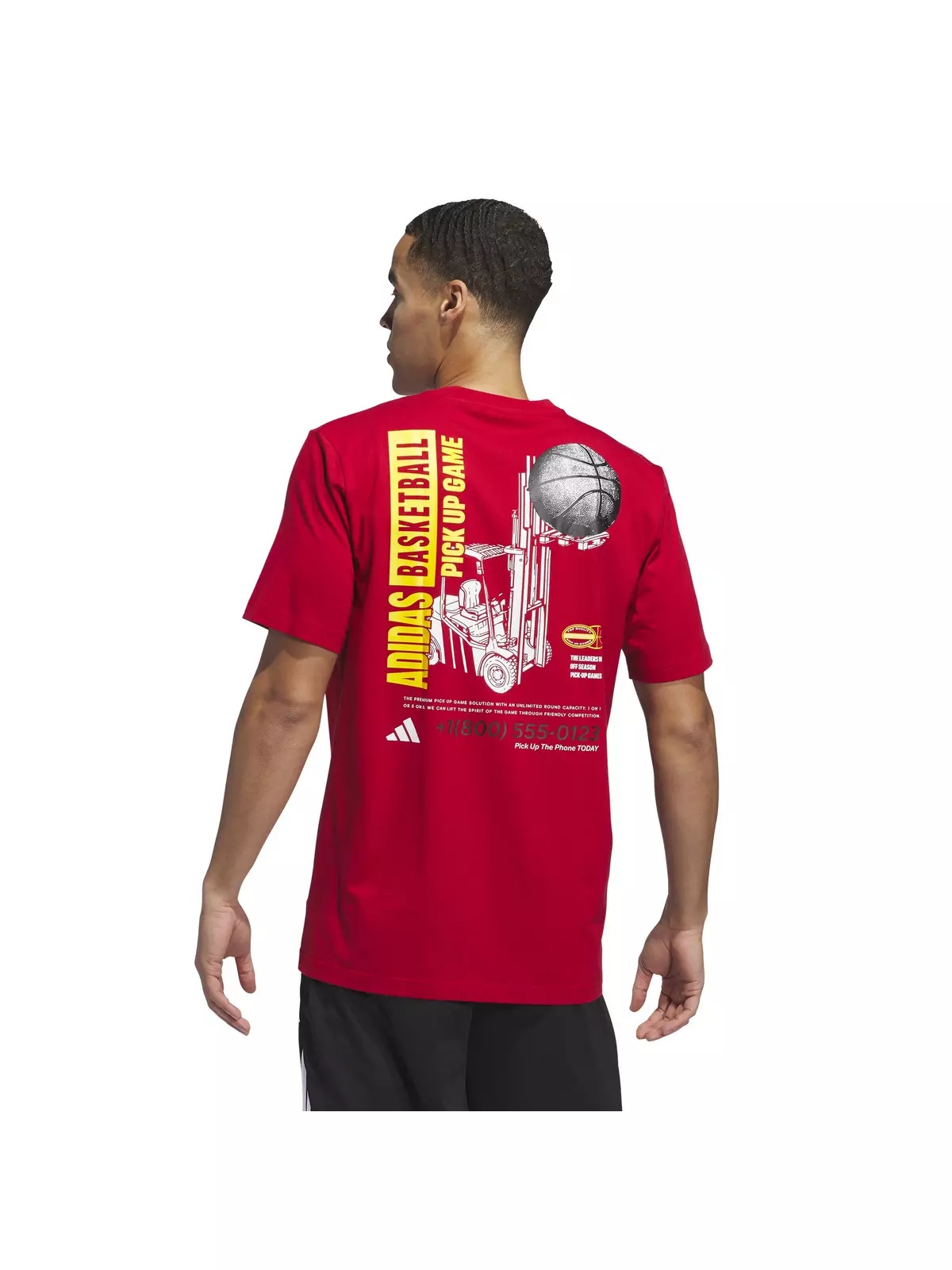 Men's Pick-Up Game Graphic Tee-Red - 2