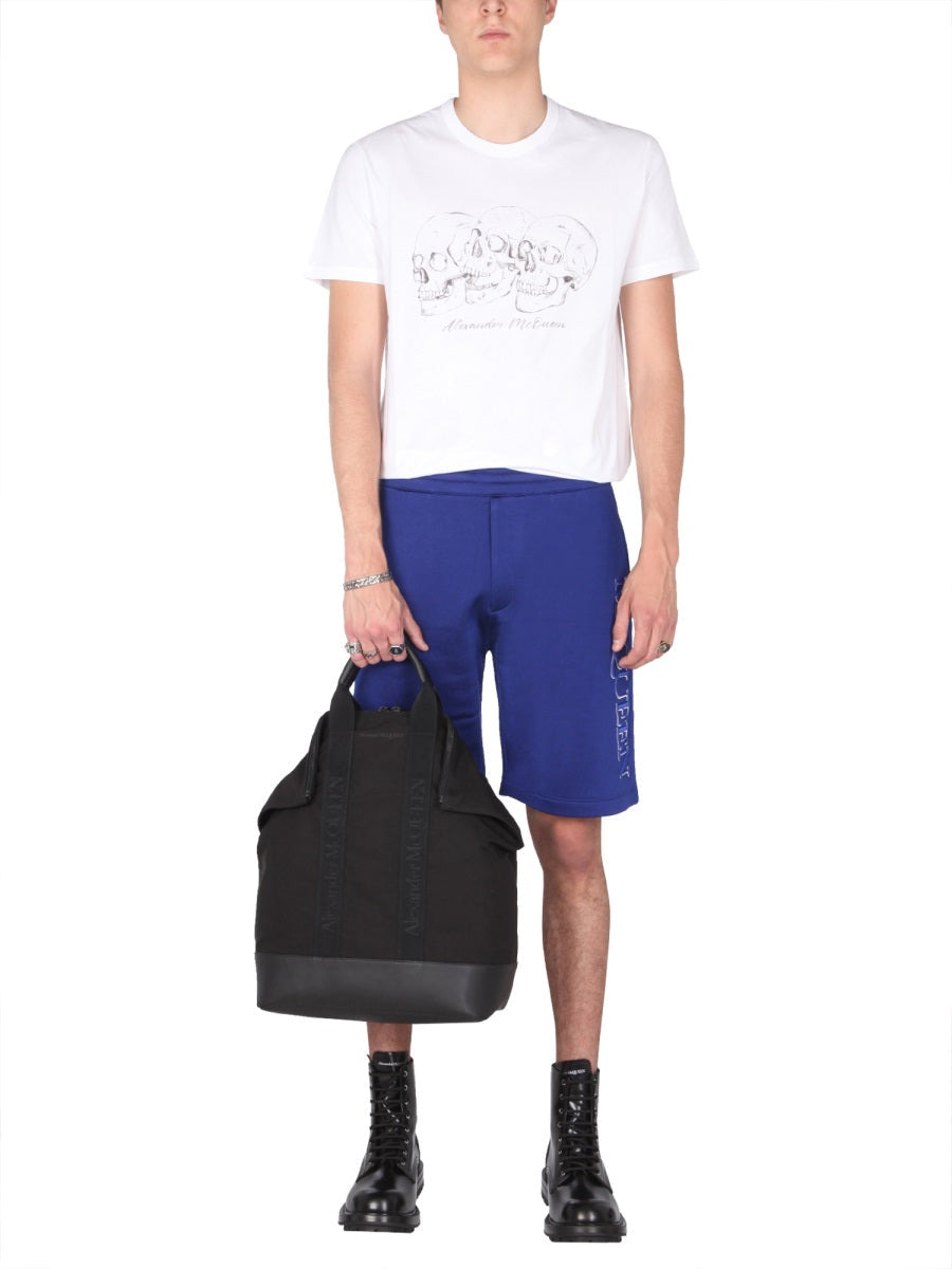 Alexander Mcqueen Men Shorts With Embroidered Logo - 2