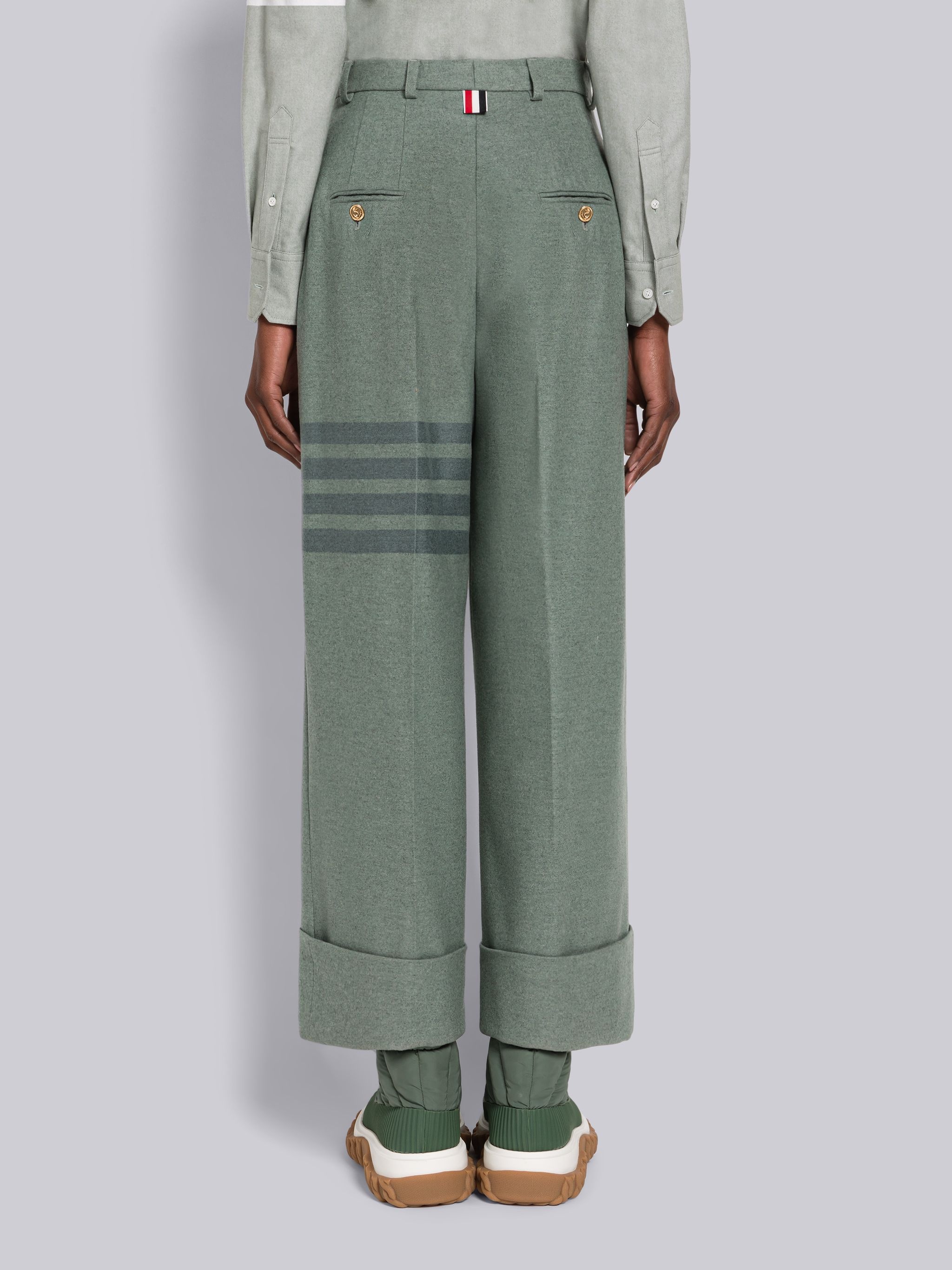 Flannel 4-Bar Straight Leg Trouser - 3