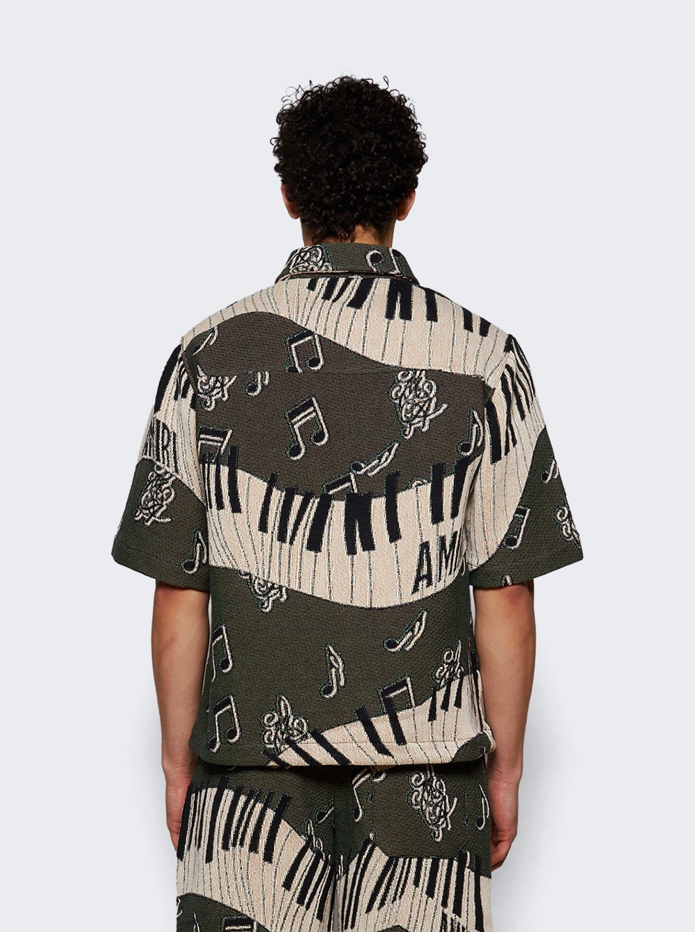 Piano Keys Tapestry Shirt Black - 4