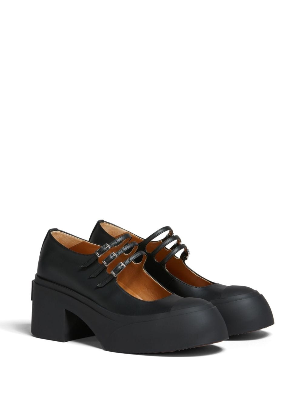 buckle-strap leather pumps - 2
