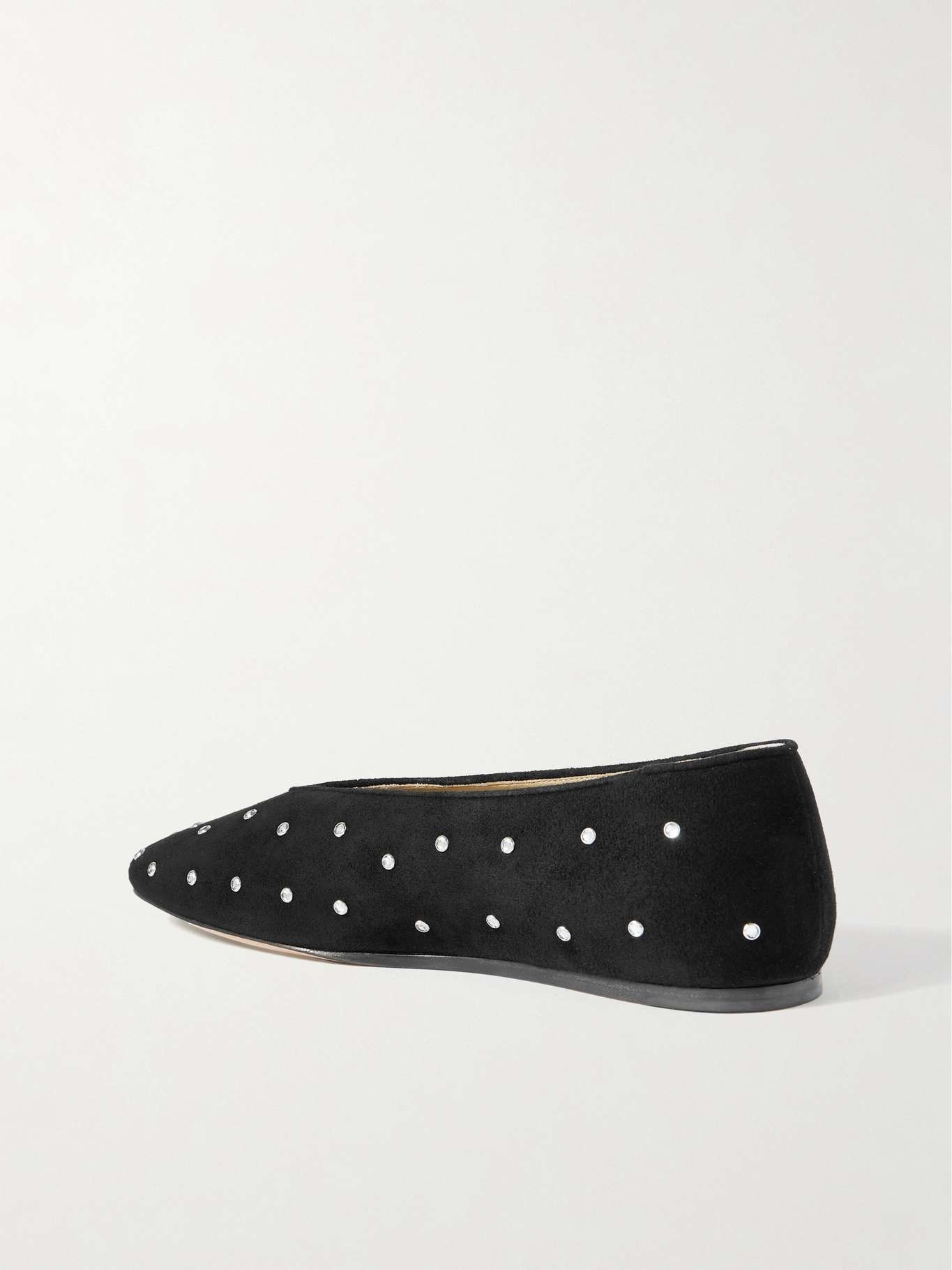 Regency crystal-embellished suede ballet flats Black - 3