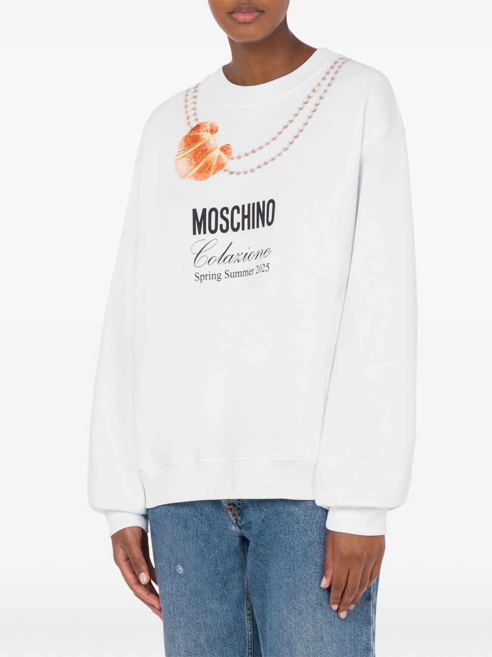 croissant-print sweatshirt - 2