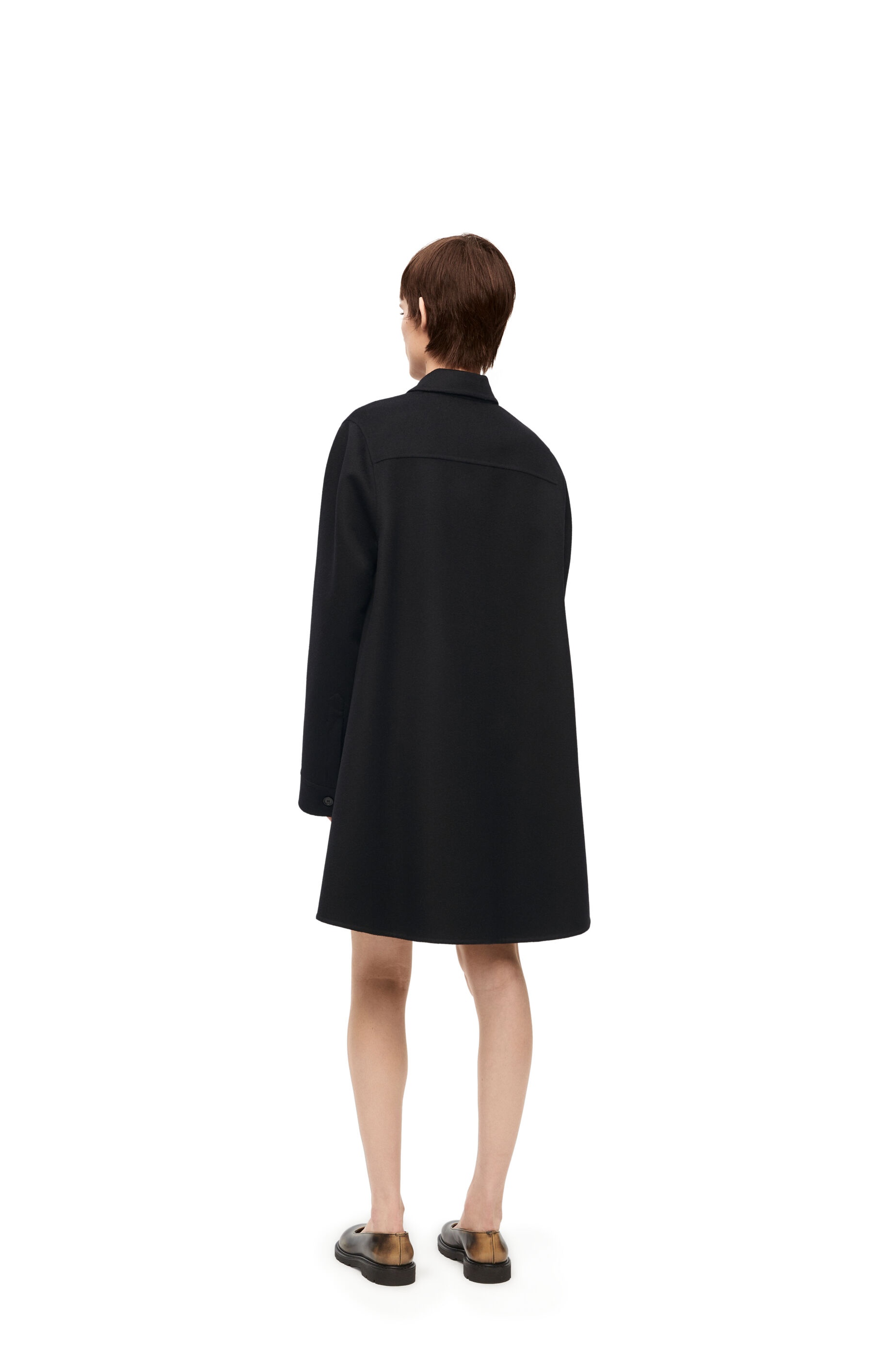 Trapeze coat in wool and cashmere - 3