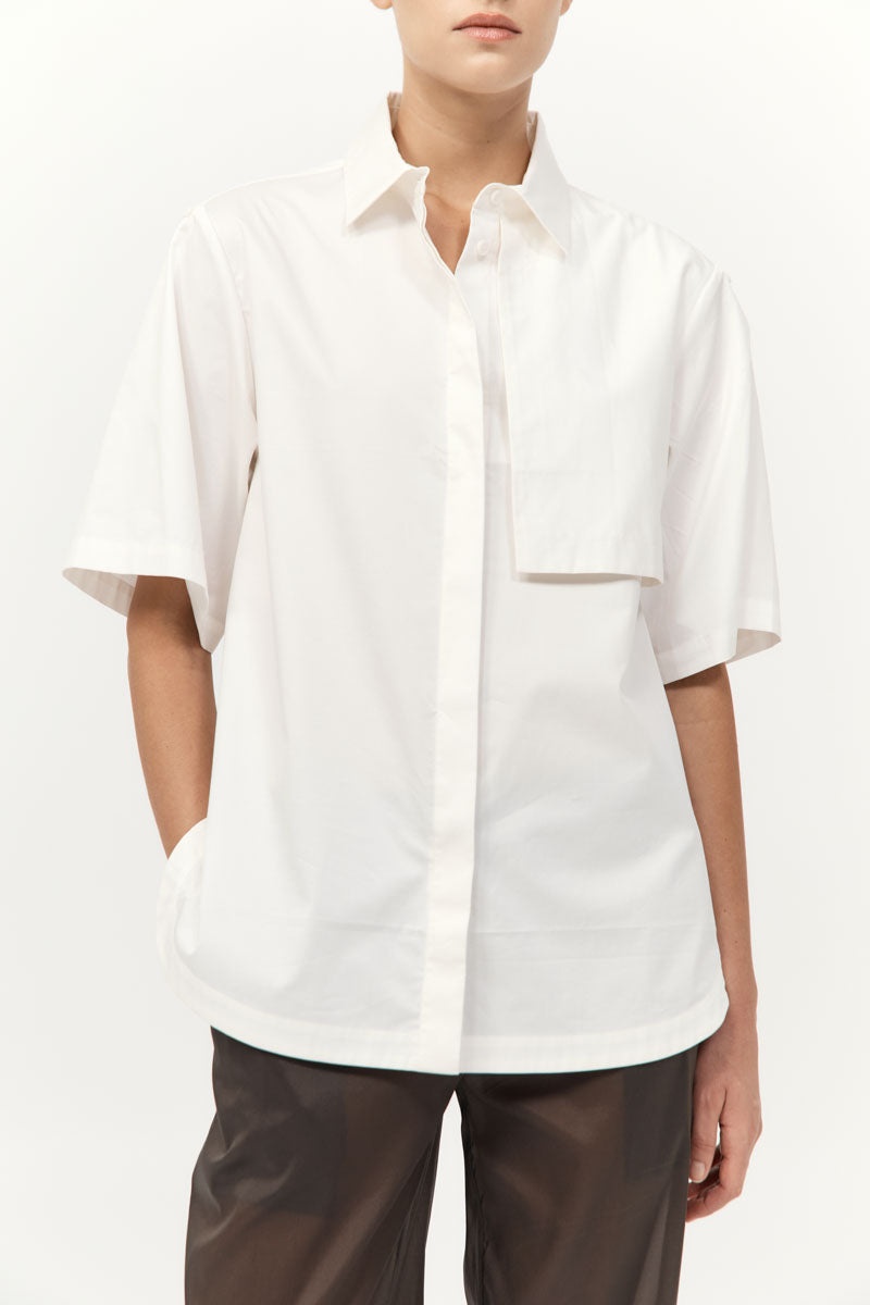 Utility Short Sleeve Shirt - Off White - 6