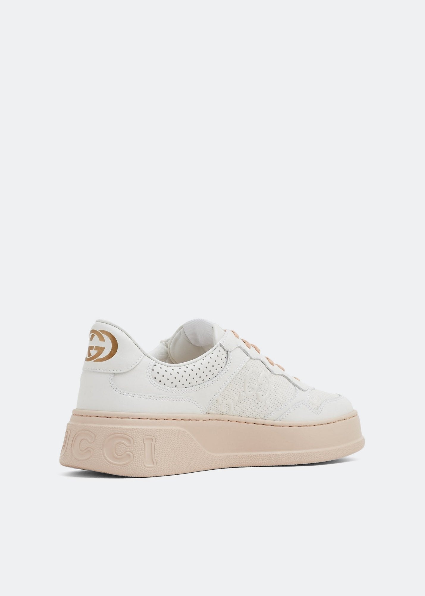 Gucci GG Embossed Leather Sneakers - 2