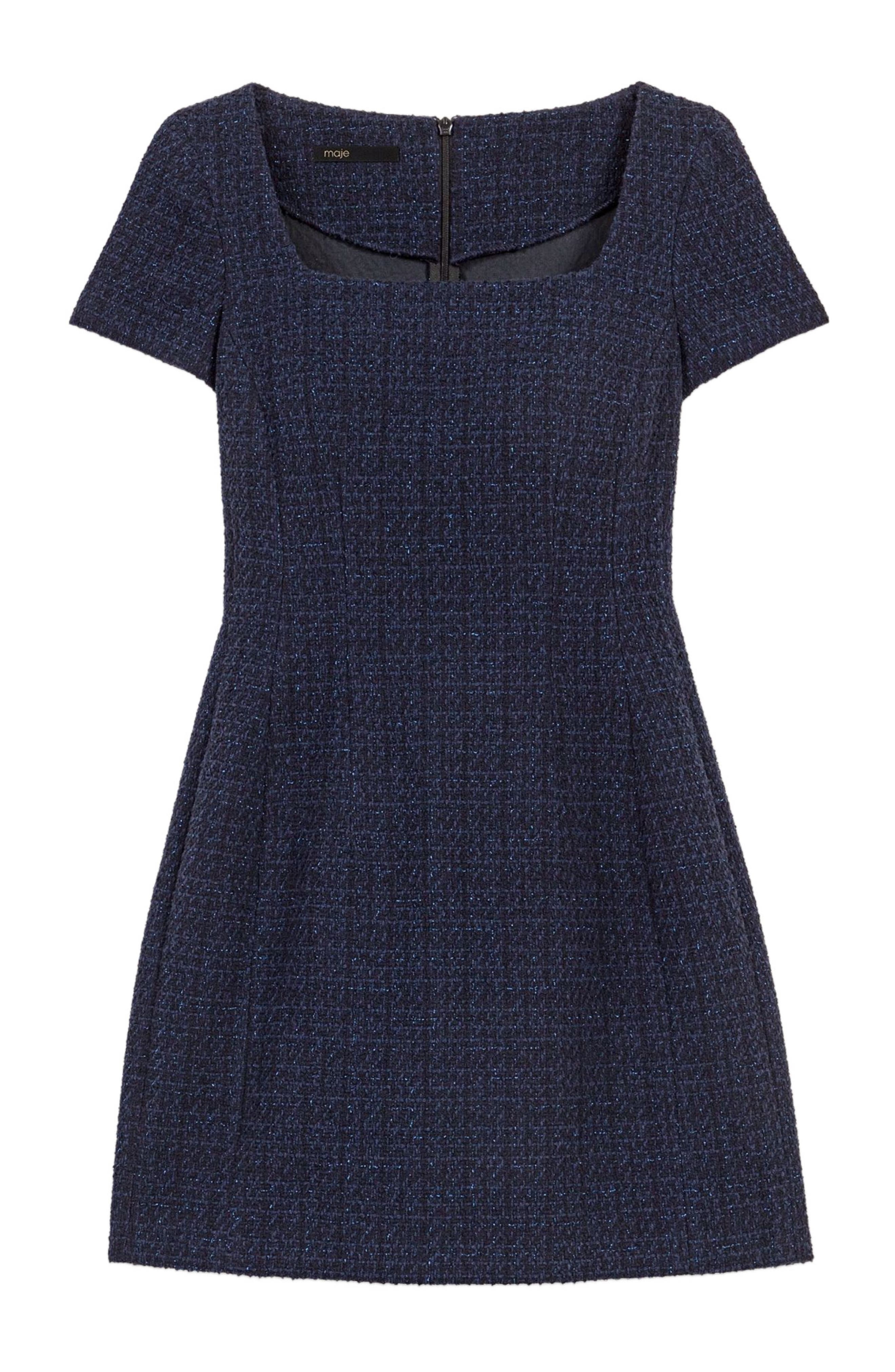 maje Short tweed dress in Navy at Nordstrom - 6