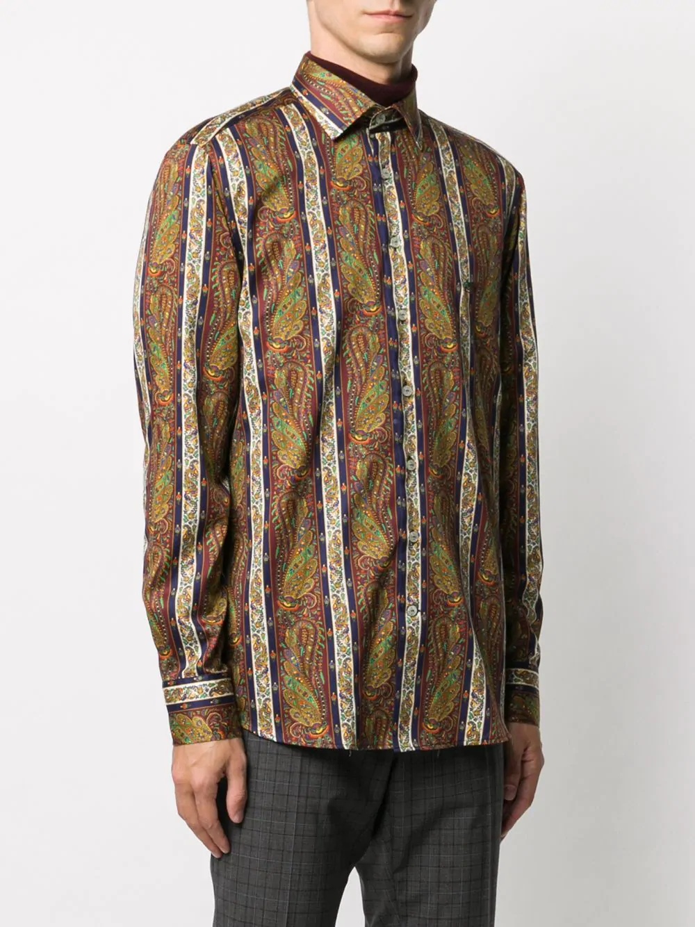 paisley-print cotton shirt - 3