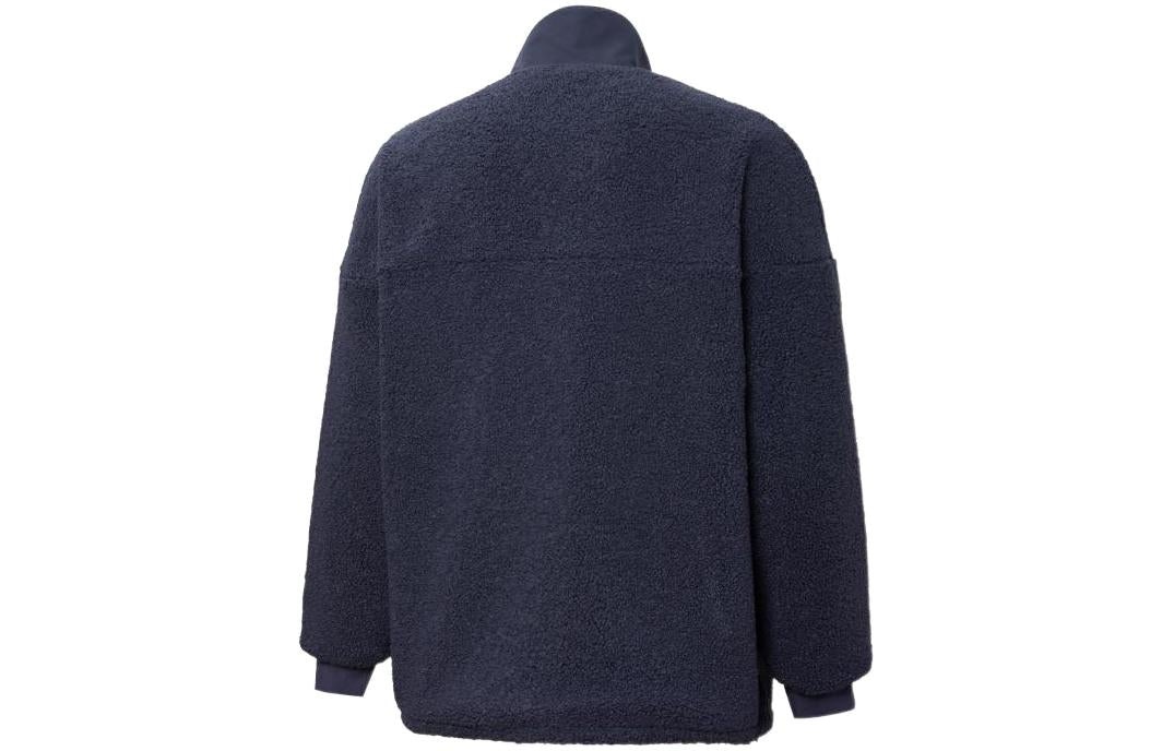 PUMA Mmq lamb's wool Reversible Stand Collar Jacket Couple Style Blue 534744-43 - 4
