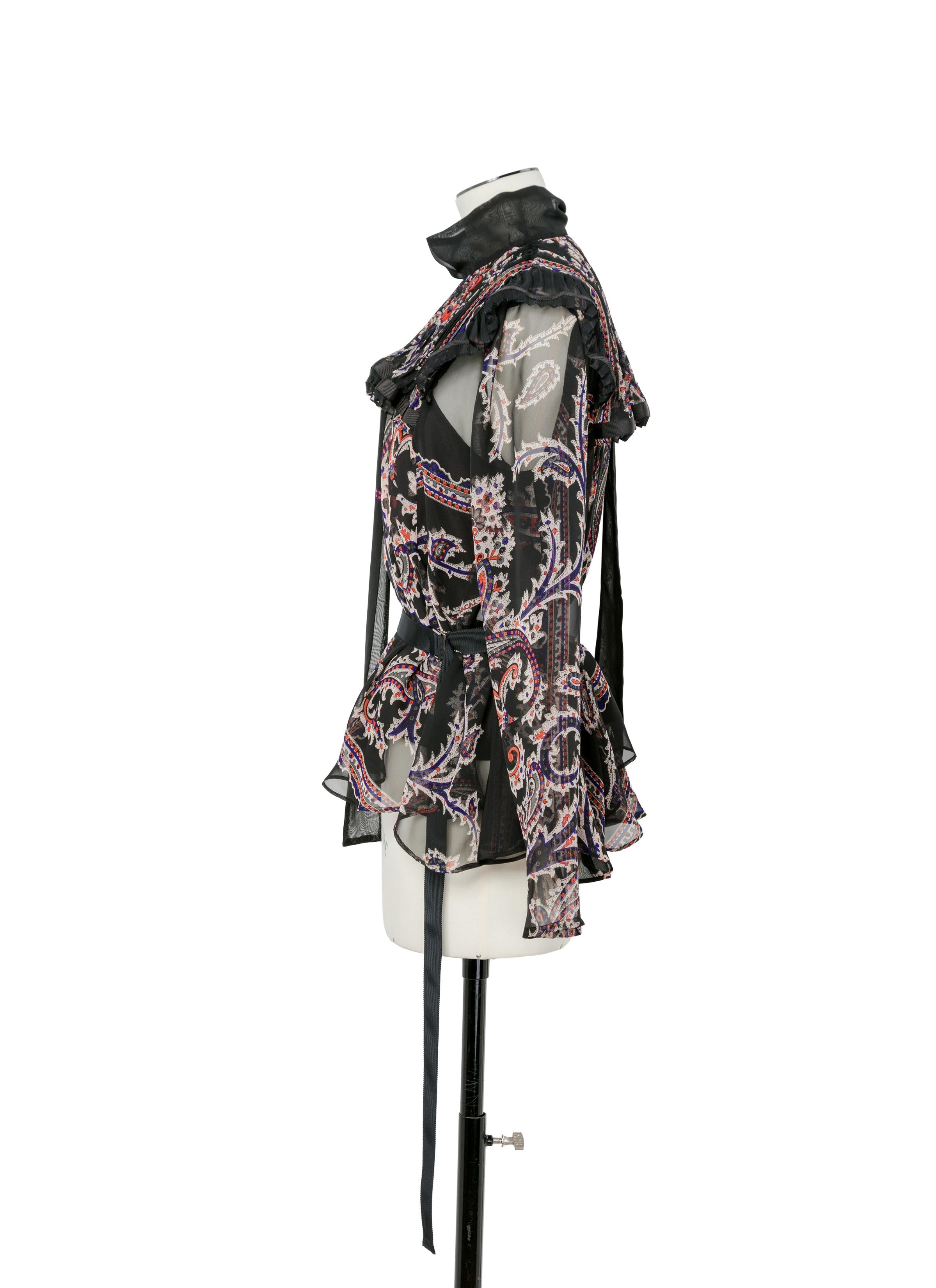 Paisley Print x Wool Knit Pullover - 3