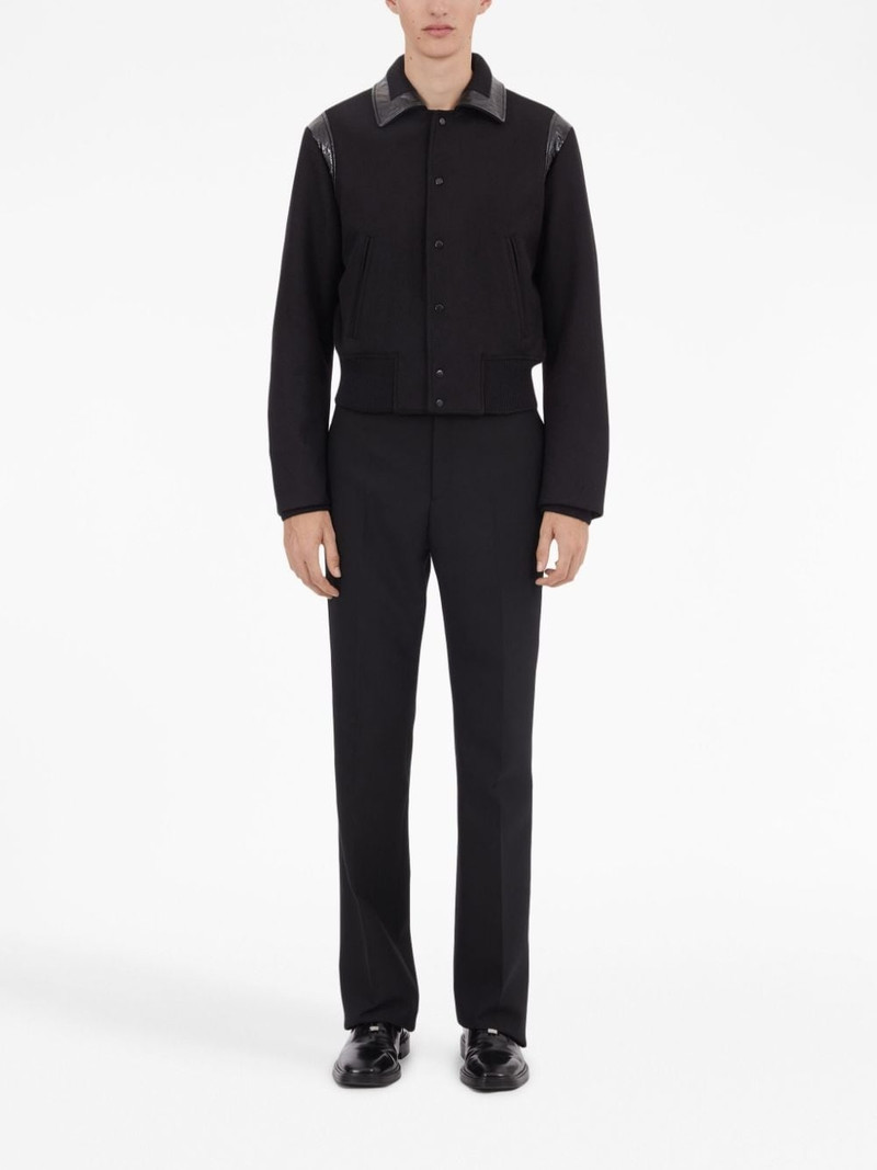 FERRAGAMO pointed-flat collar wool jacket outlook