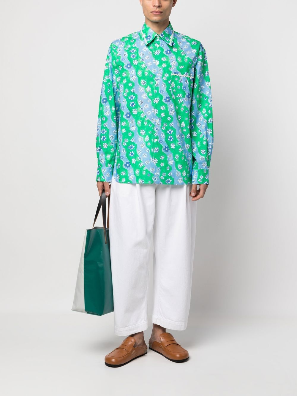 cotton floral-print shirt - 2