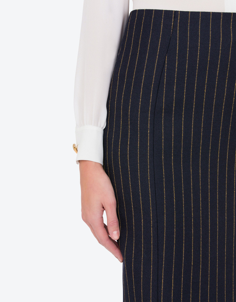 PINSTRIPE WOOL SKIRT 4