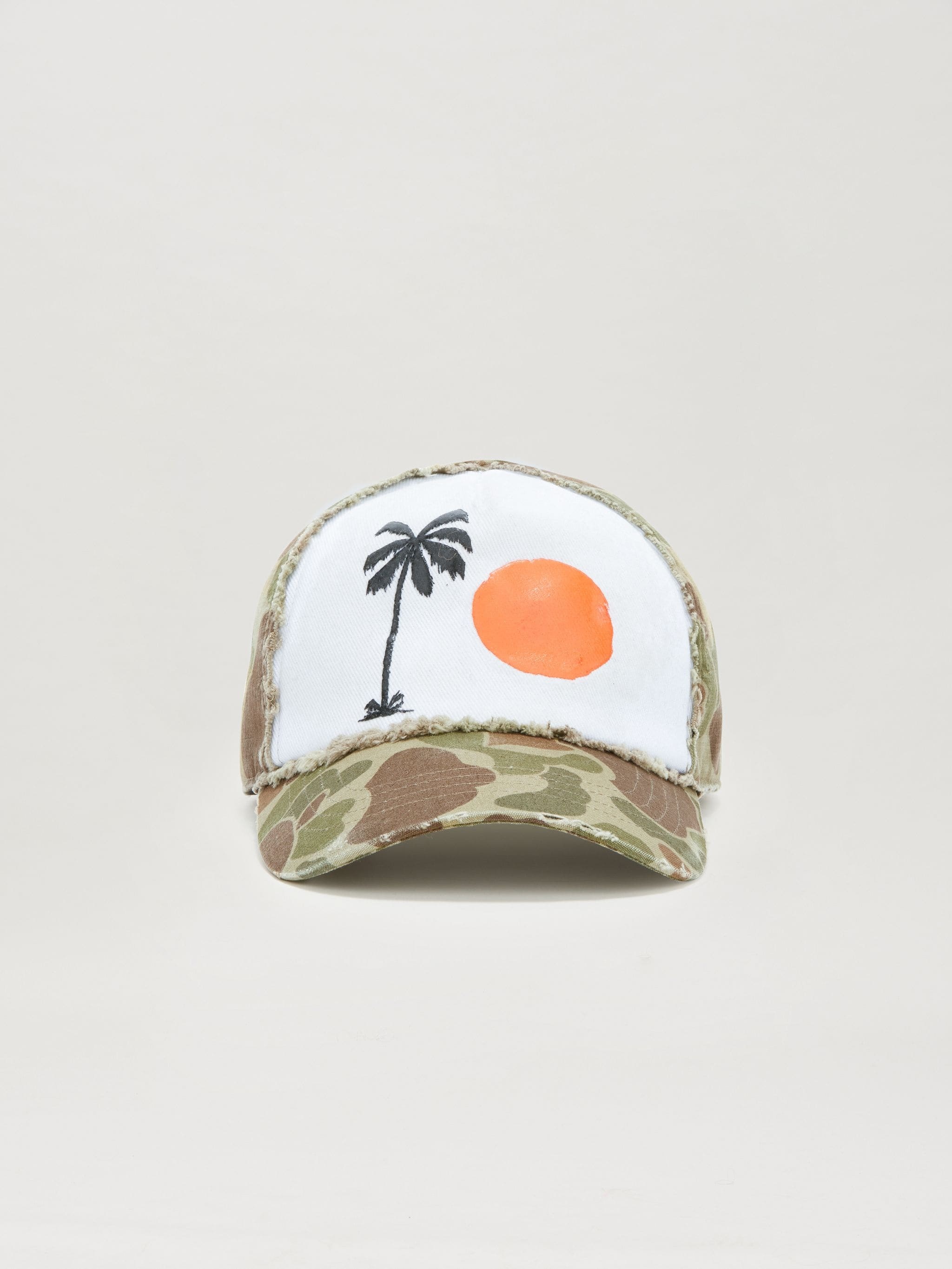 Sunset-print camouflage cap - 1
