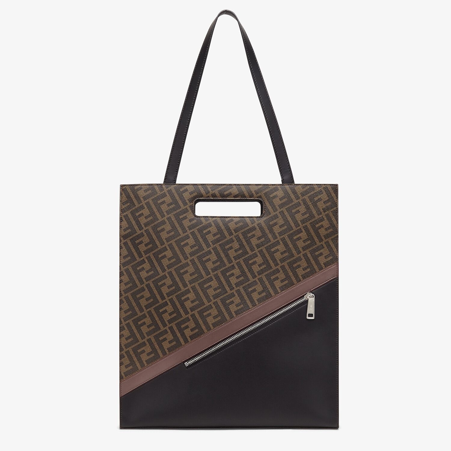 Brown fabric shopping bag - 2