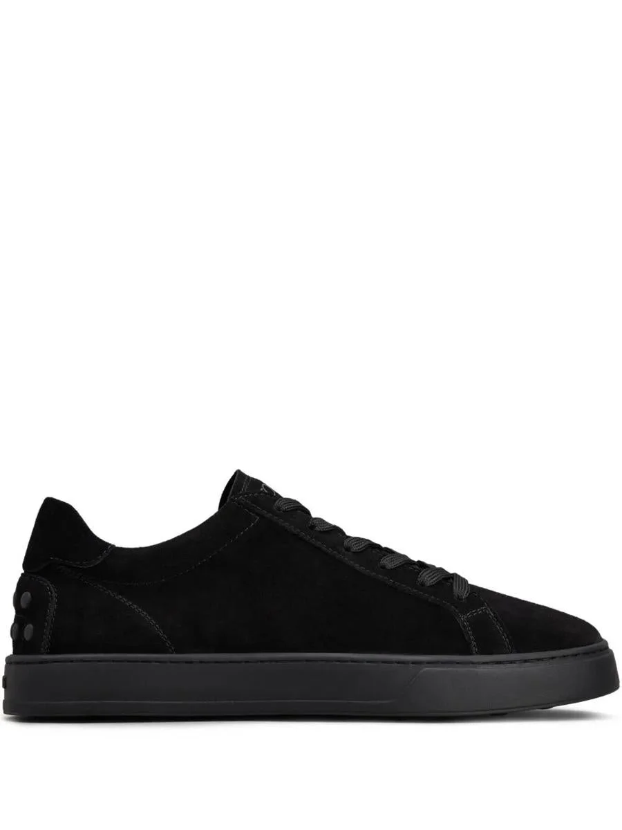 Tod'S Suede Sneakers With Stamped Logo Shoes - 1