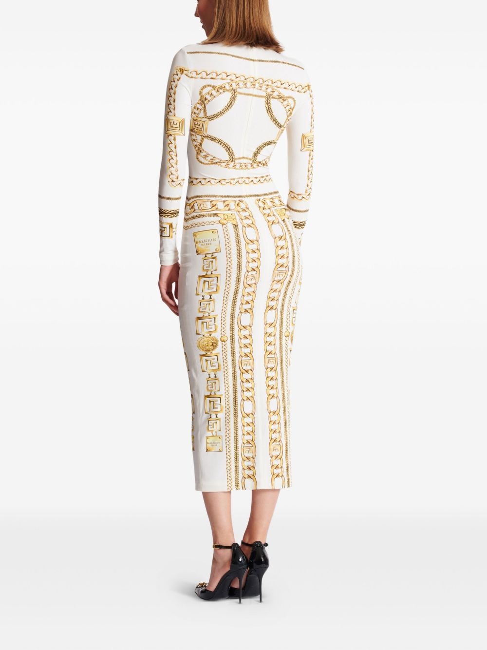 graphic-print bodycon dress - 4