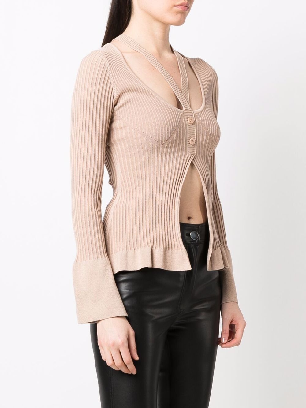 cut-out detail knit jumper - 3