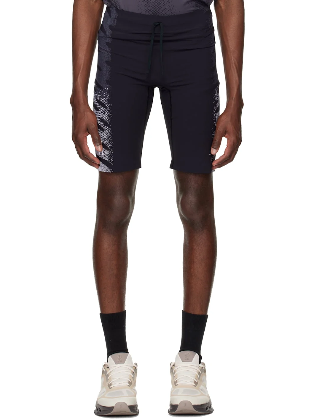 Gray Zero Half Tights Running Shorts - 1