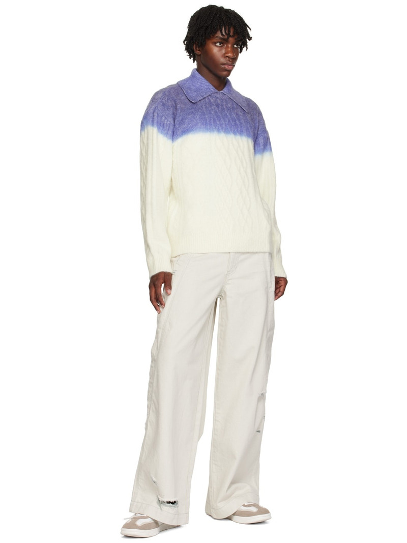 ADER error Blue & Off-White Gradient Polo outlook