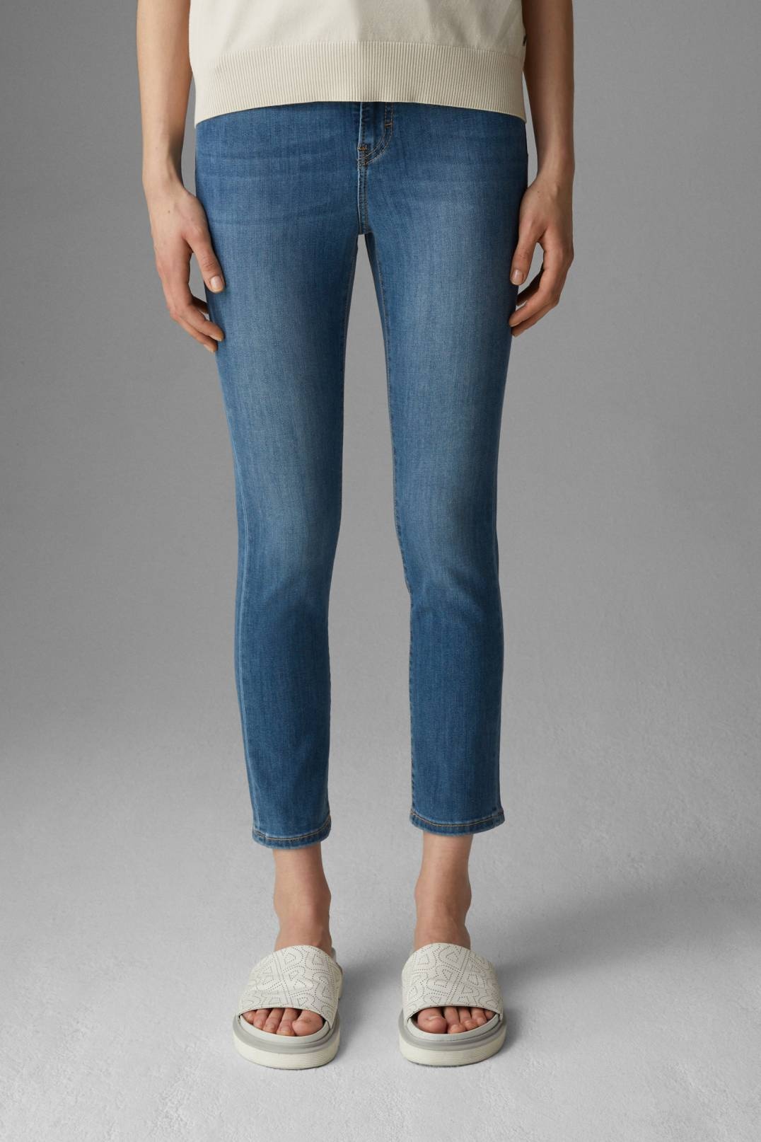 JULIE 7/8 SLIM FIT JEANS IN DENIM BLUE - 2
