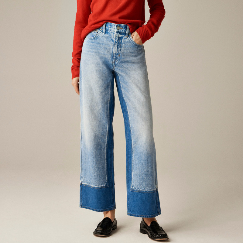 Everyday wide-leg ankle jean with washblocking 3