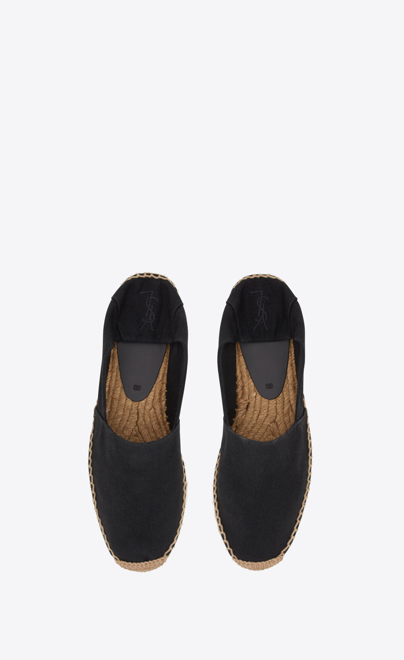 SAINT LAURENT ysl embroidered espadrilles in denim outlook