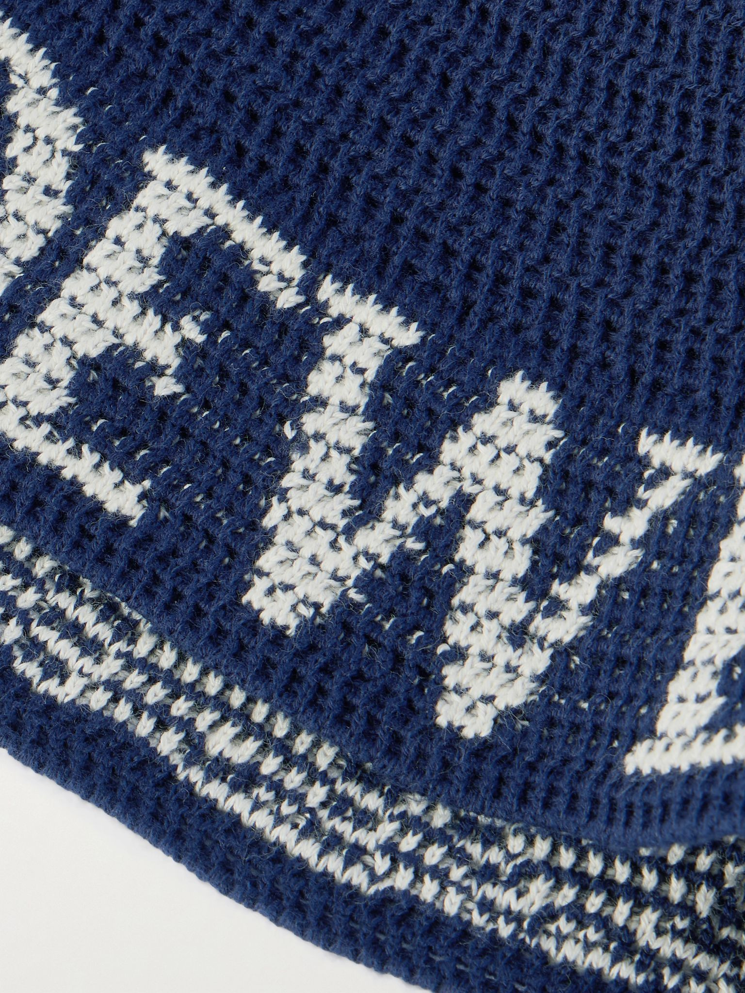+ Paula's Ibiza cotton-blend jacquard bucket hat Navy - 3