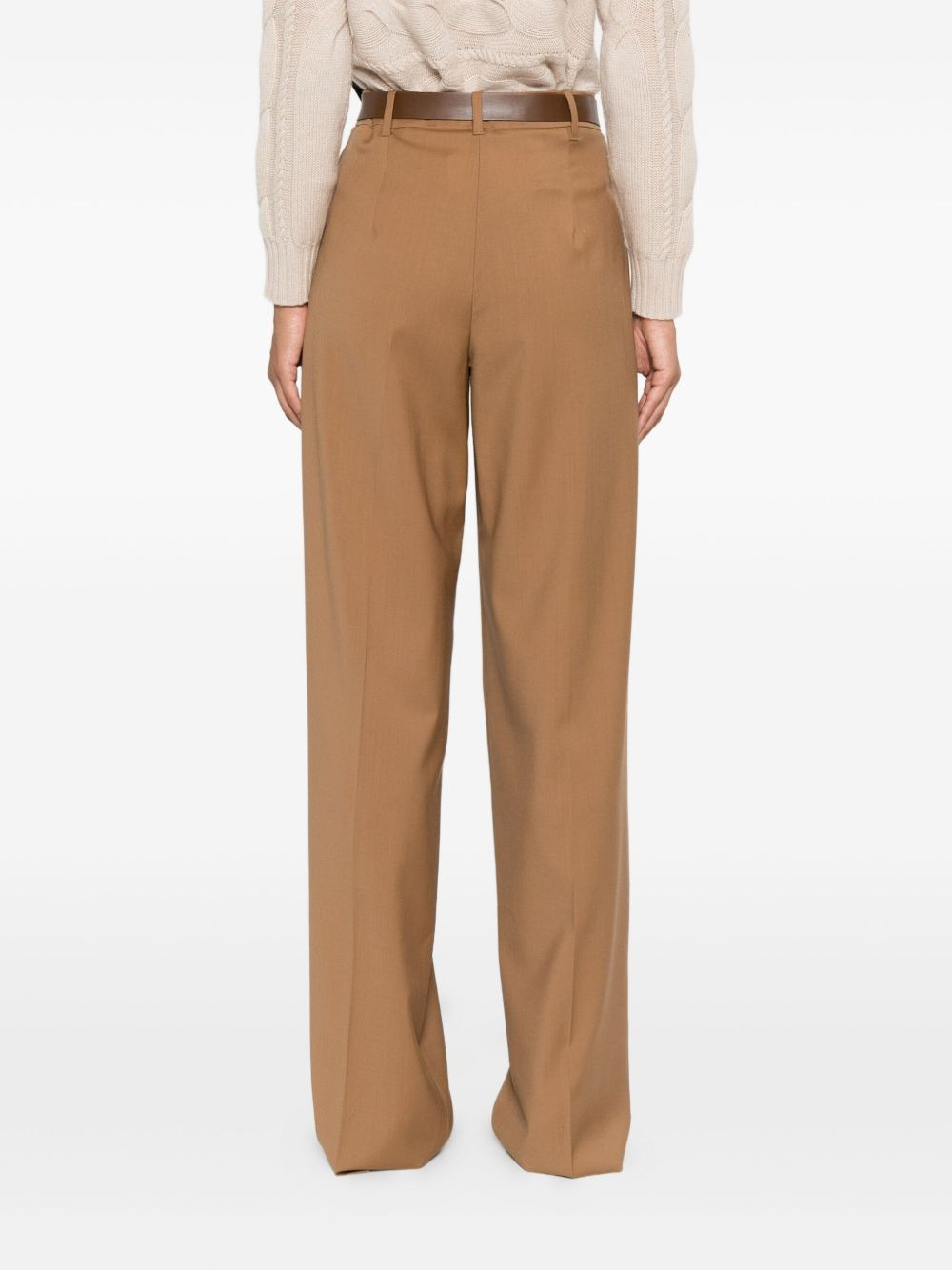 pleated belted trousers - 4