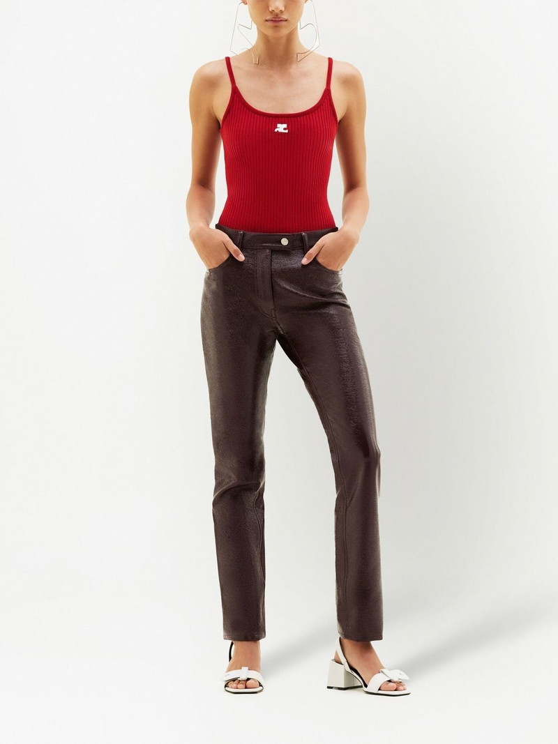 courrèges Reedition ribbed tank top outlook