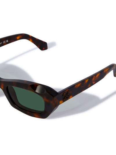 Off-White Venezia tortoiseshell rectangle sunglasses outlook