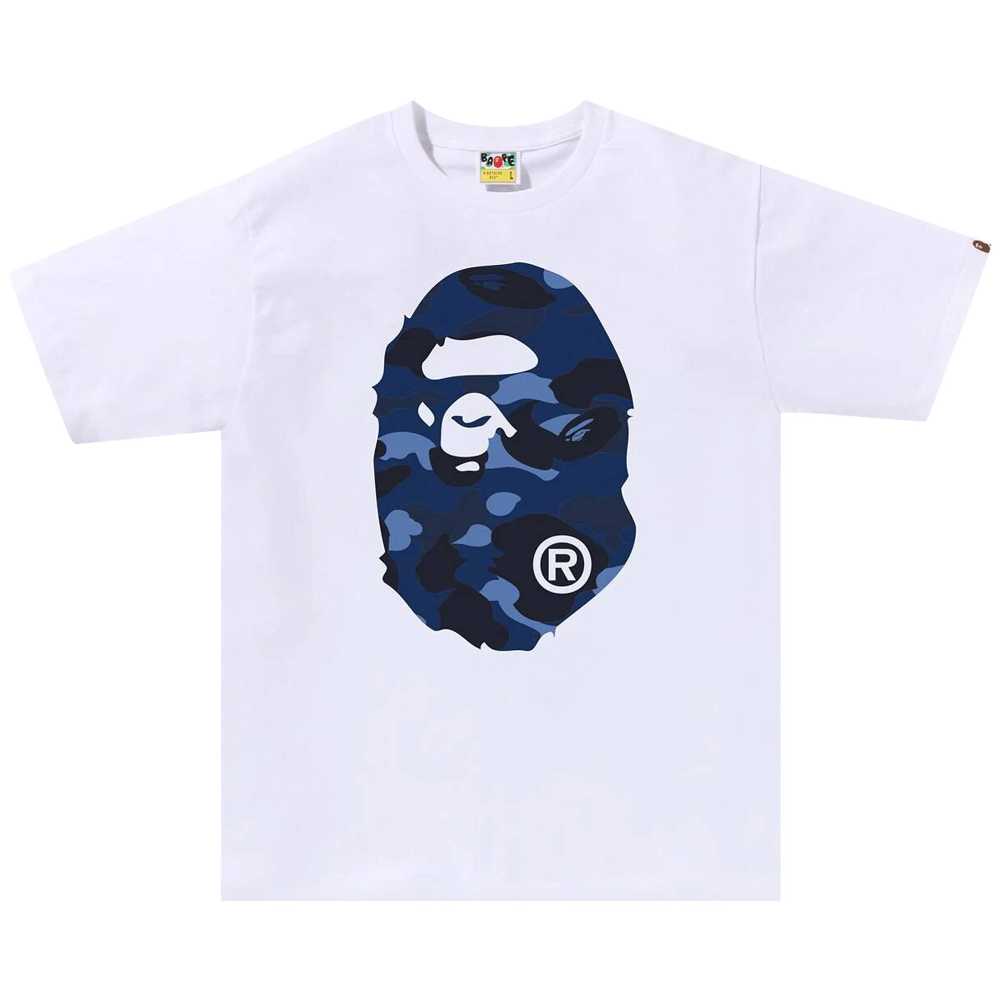 BAPE Color Camo Big Ape Head T-Shirt 'White/Navy' - 1