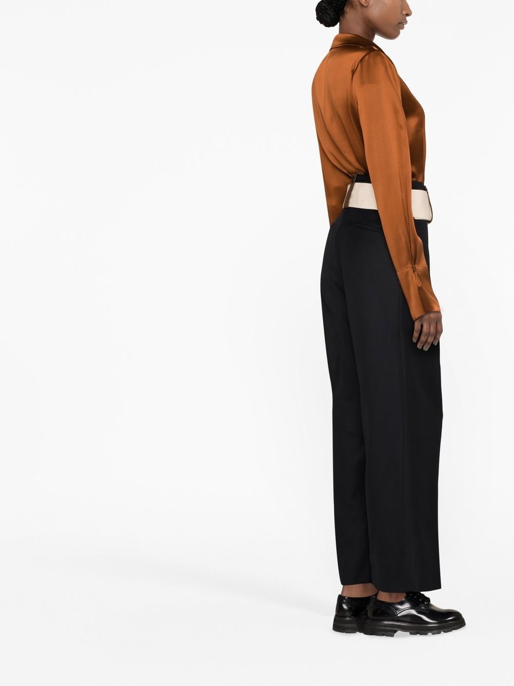 straight-leg cropped trousers - 3