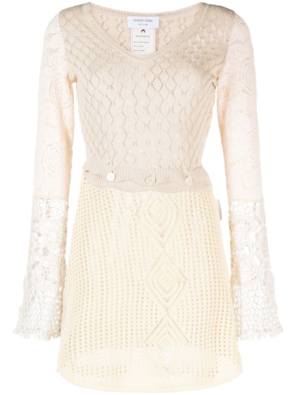 regenerated crochet minidress - 1