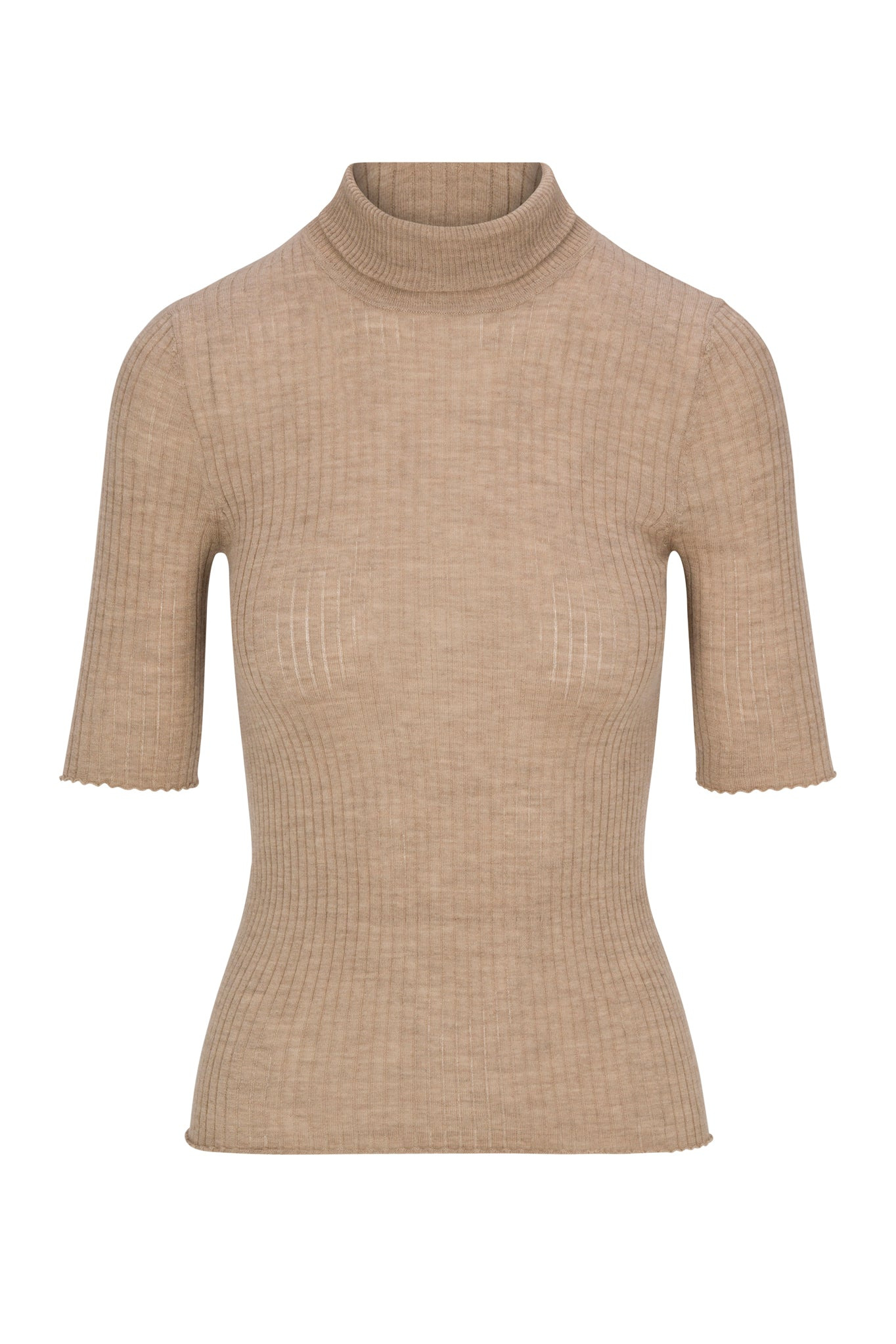 CAMEL CASHMERE TURTLENECK - 6