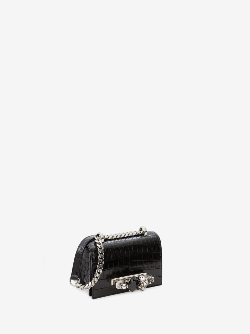 Alexander McQueen Women's Mini Jewelled Satchel in Black outlook