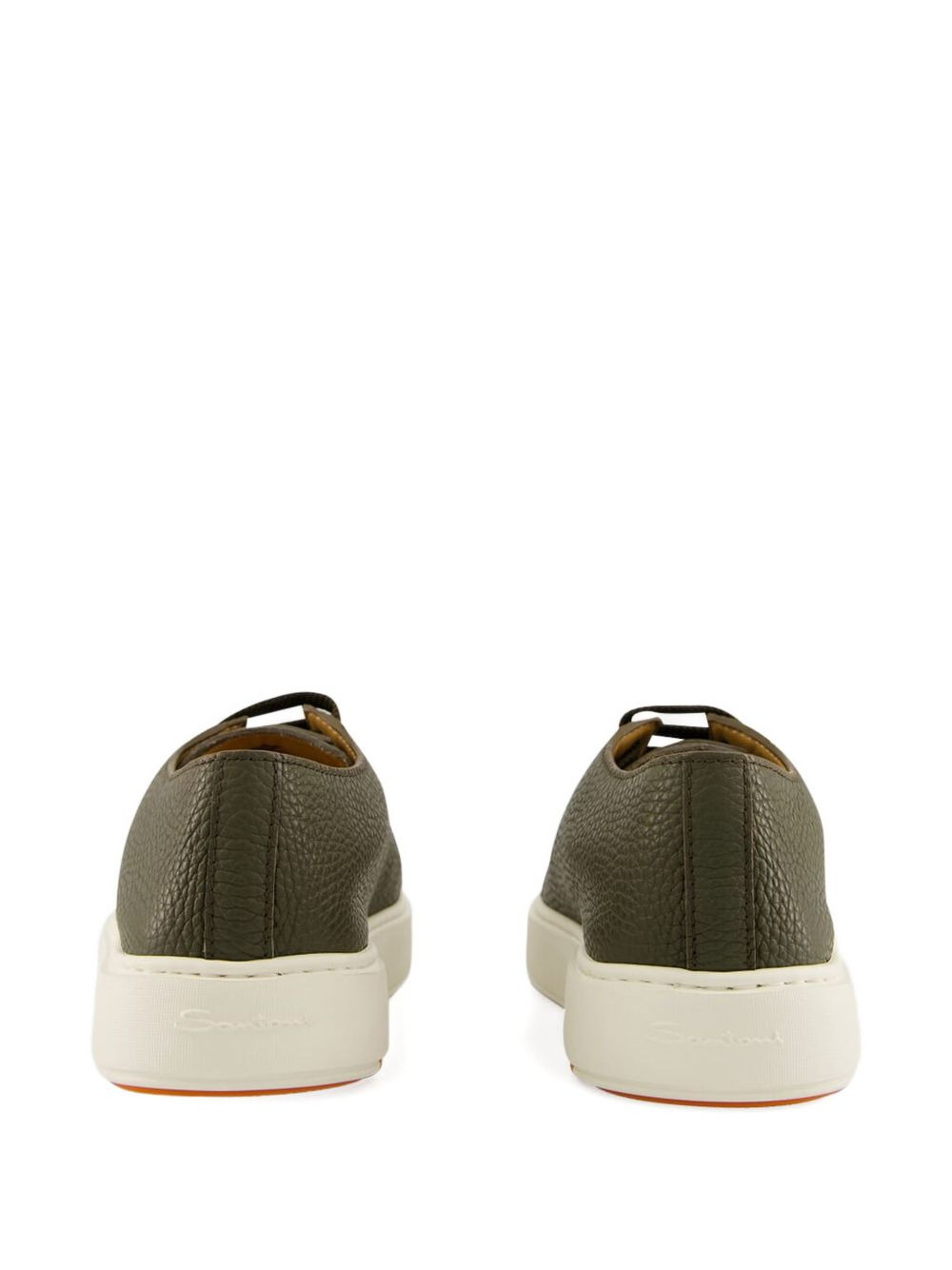 leather lace-up sneakers - 3