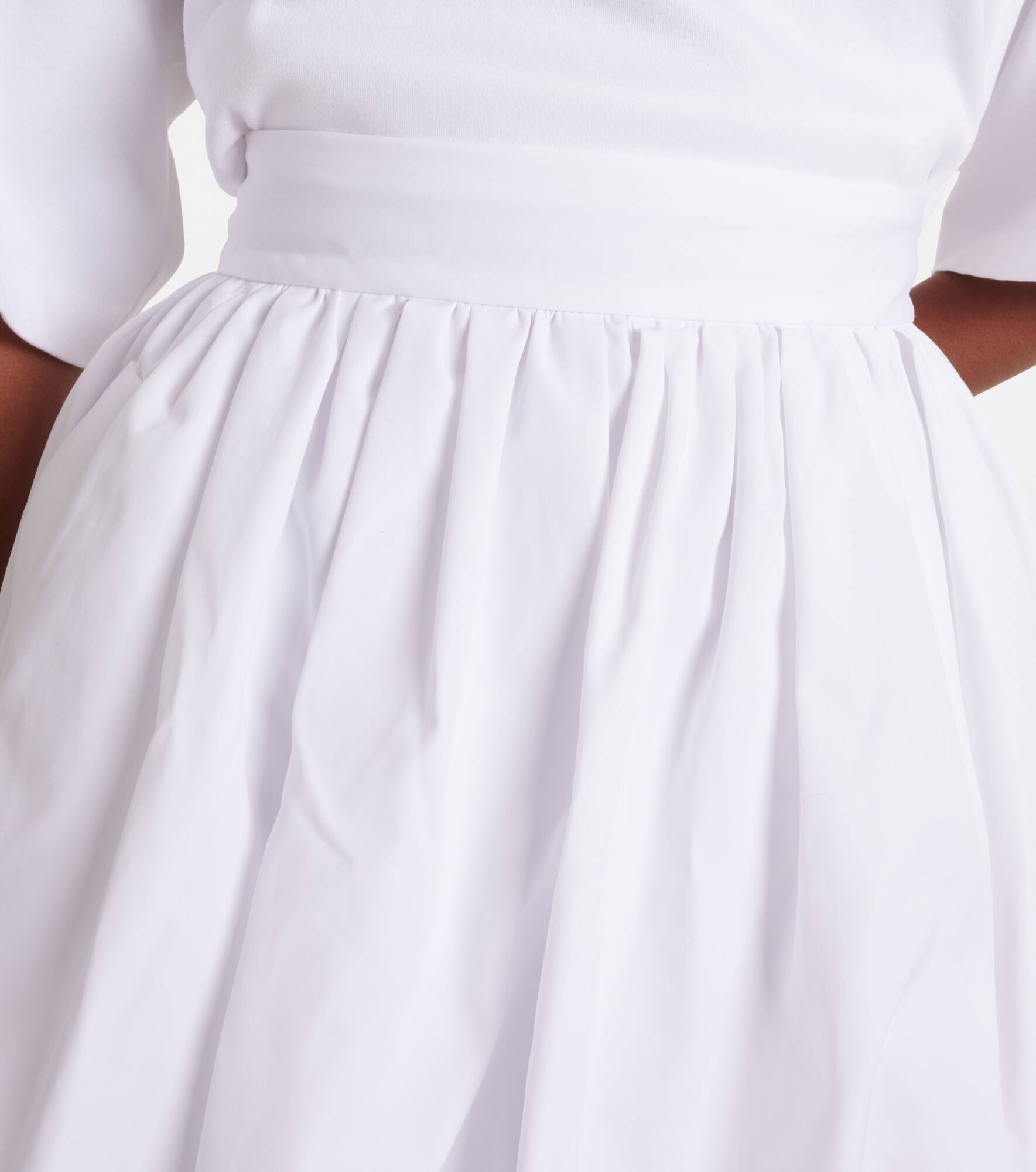 High-rise cotton poplin miniskirt - 4