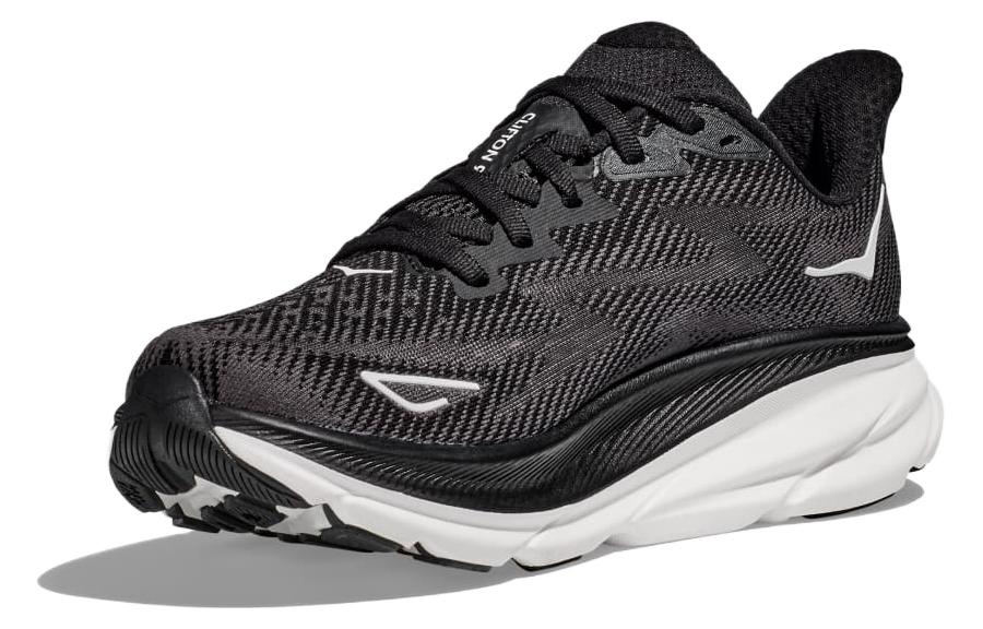 (WMNS) HOKA ONE ONE Clifton 9 Wide 'Black White' 1132211-BWHT - 3
