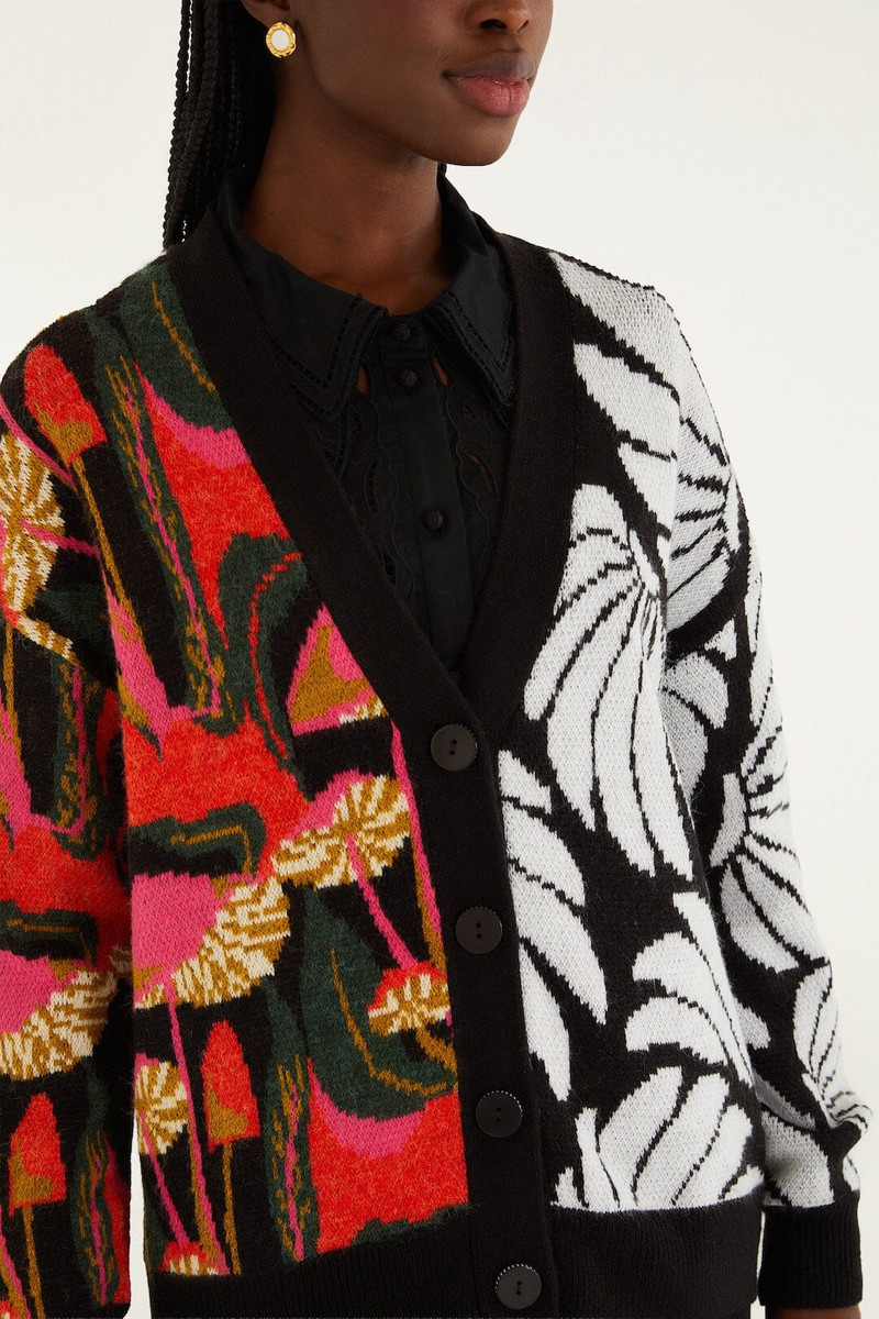 FARM RIO Mix Wild Mushrooms Knit Cardigan outlook