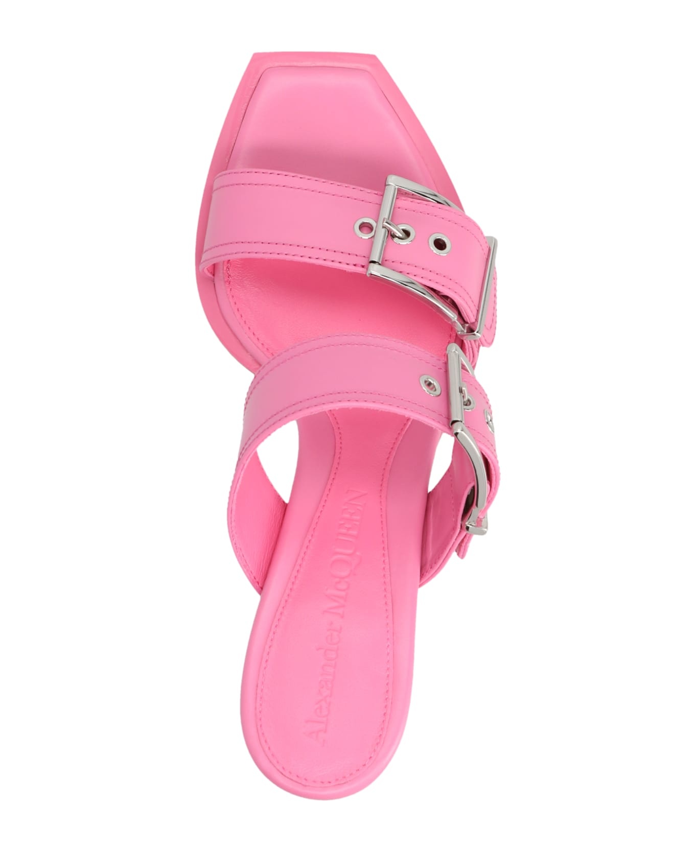 ALEXANDER MCQUEEN 'Punk’ sandals Pink 709991WHSWD Alexander McQueen Pink Punk Sandal With Double Buckle