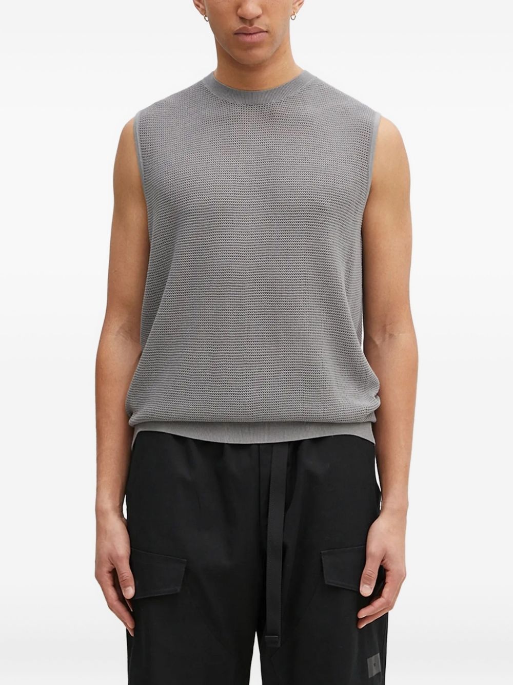 textured sleeveless sweater - 2