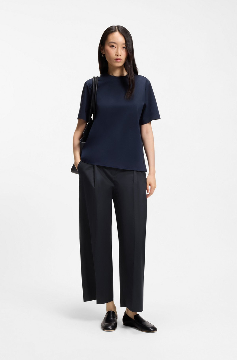 BOSS RELAXED-FIT CULOTTES IN STRETCH COTTON outlook