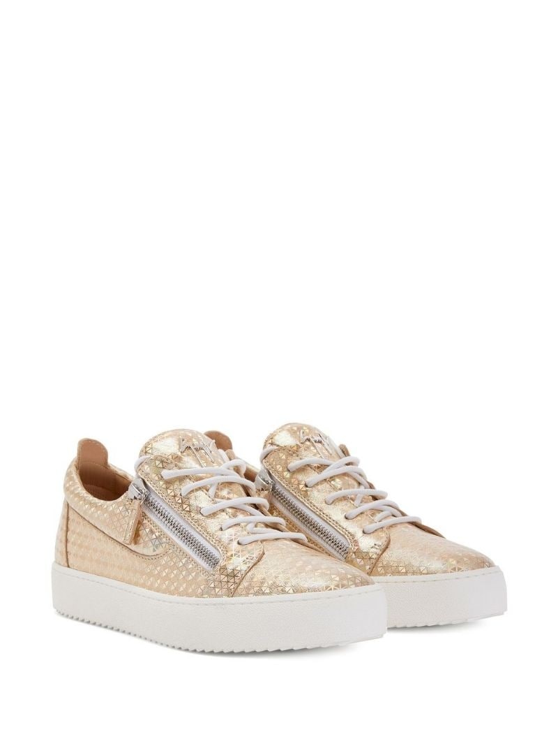 Frankie Kaleido metallic-leather sneakers - 2