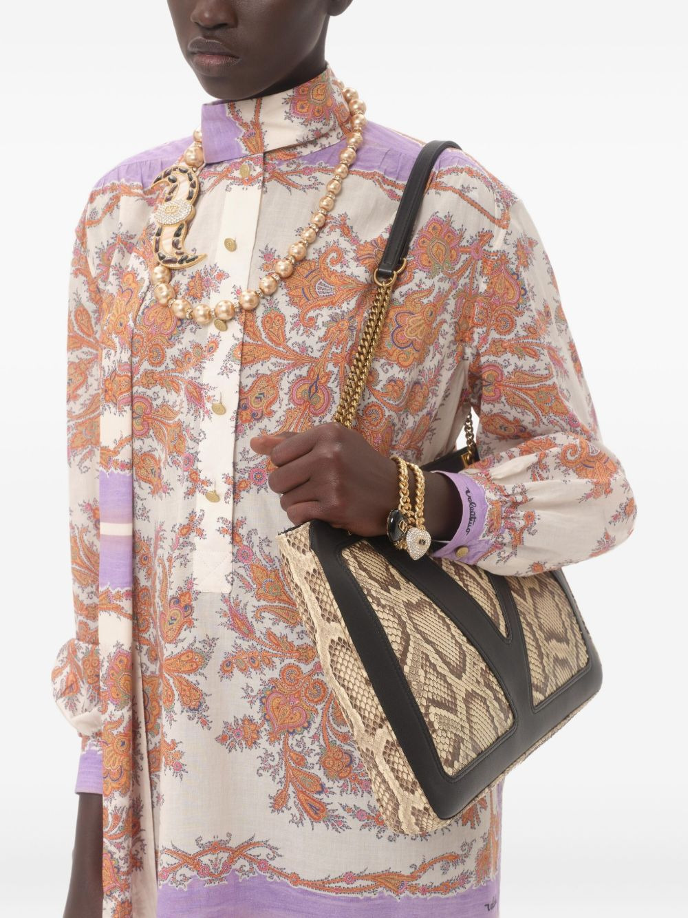 paisley-print mini dress - 6