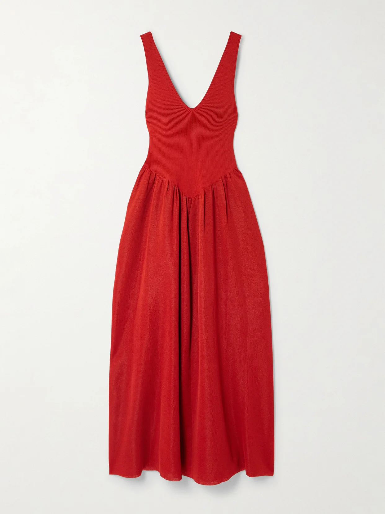 Lollie Gathered Stretch-knit Maxi Dress - 1